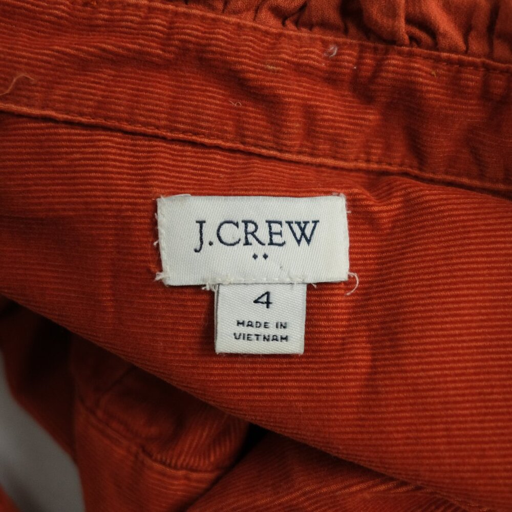 J. Crew | Dresses | Corduroy Ruffle Neck Shirt Dress. size 4 - Picture 12 of 12